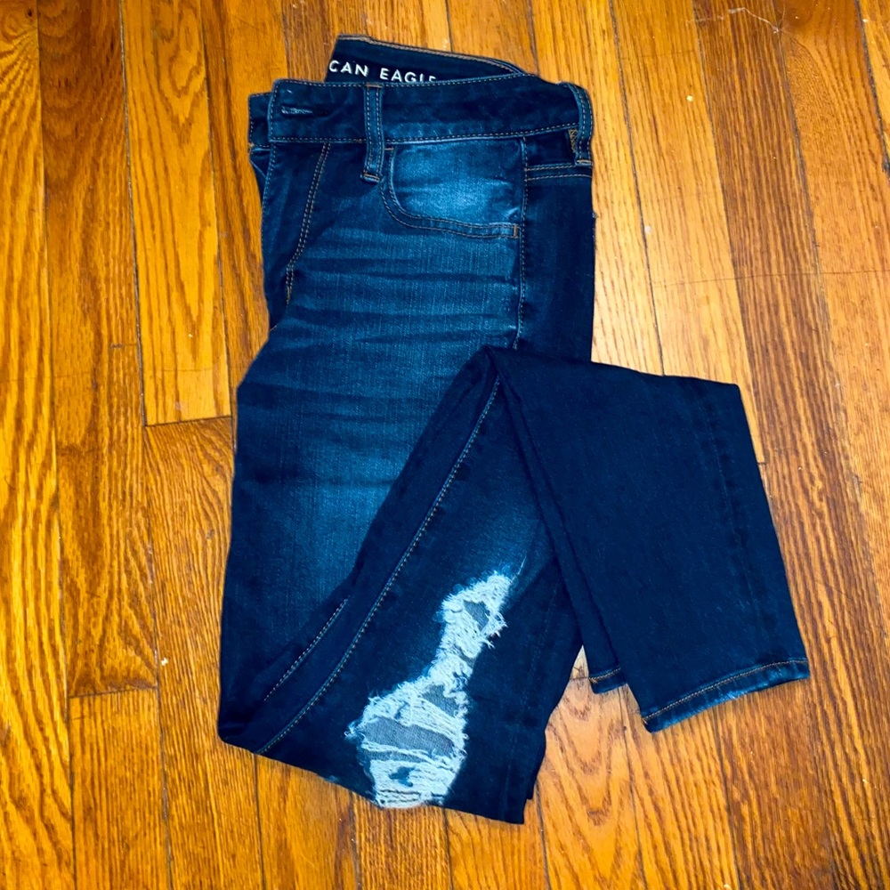 High rise jeggings dark wash